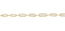 9Y GRADUATED OVAL MOTHER OF PEARL BRACELET