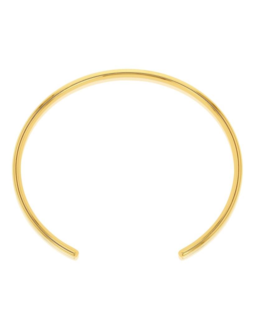 9CT SILVER FILLED HALF ROUND 4.5MM CUFF BANGLE