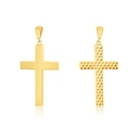 9Y PLAIN POLISHED FLAT CROSS