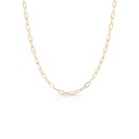 SOLID LONG OPEN OVAL HAMMERED 2.3MM PAPERCLIP