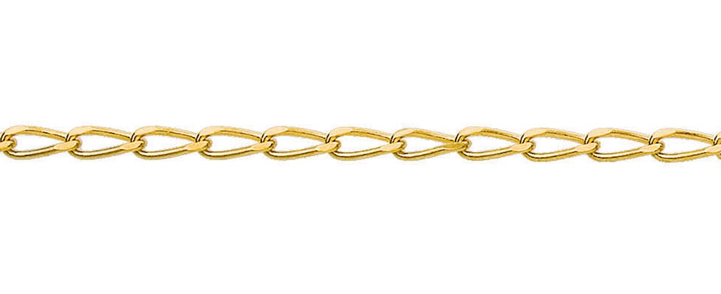 LONG OPEN DIAMOND CUT CURB 3.7MM