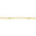 9CT SILVER FILLED SQUARED PAPERCLIP SMALL 5+1 CZ