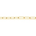 9CT SILVER FILLED ROUNDED PAPERCLIP GRADUATED PLAIN