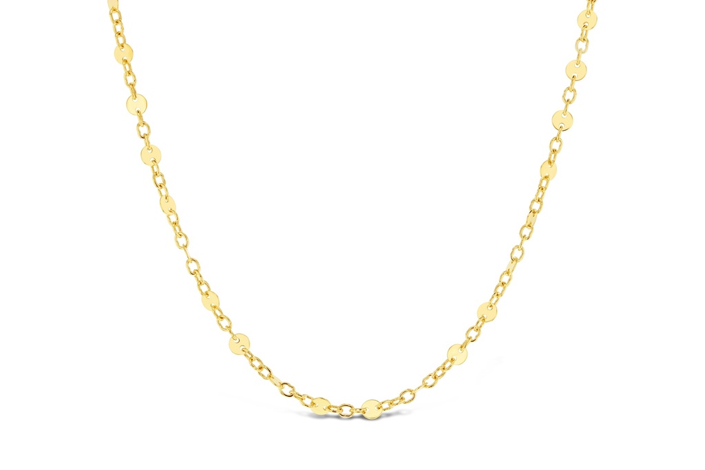 9Y FLAT DISC LINK NECKLACE