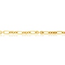 9CT SILVER FILLED CABLE 3+1 - 6.5MM WIDE - 1.6MM WIRE