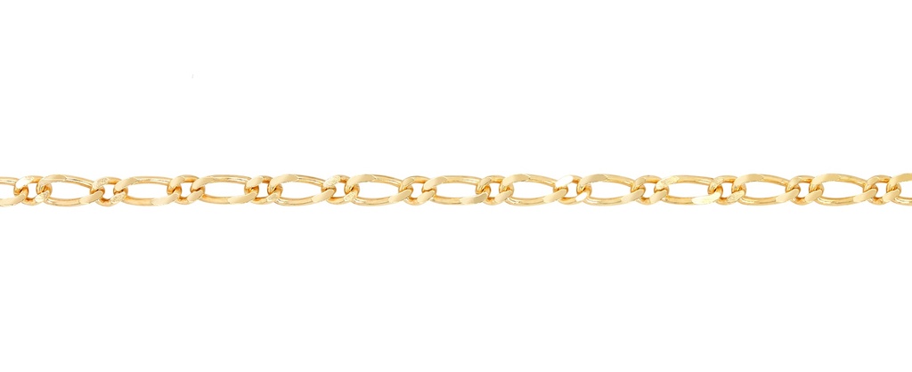 SOLID FIGARO 1+1 DIAMOND CUT 1.3MM