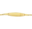 ## 9Y CHILD ID BRACELET WITH TAPERED ID