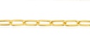 SOLID LONG OPEN OVAL LINK 2.5MM PAPERCLIP