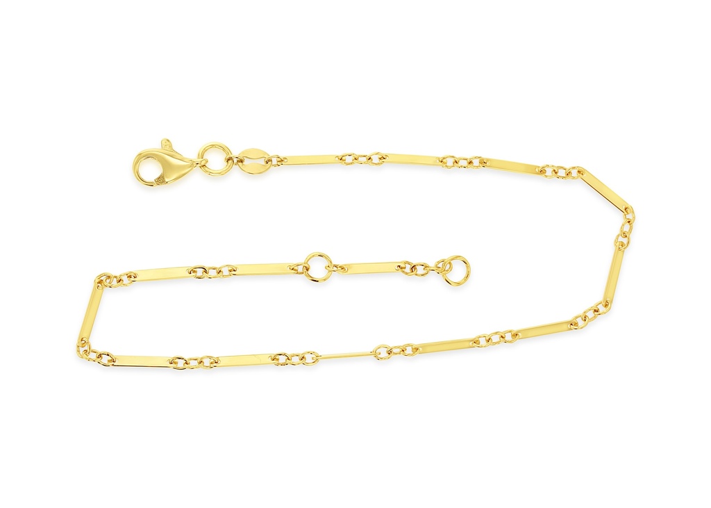 9Y FINE FLAT BAR BRACELET