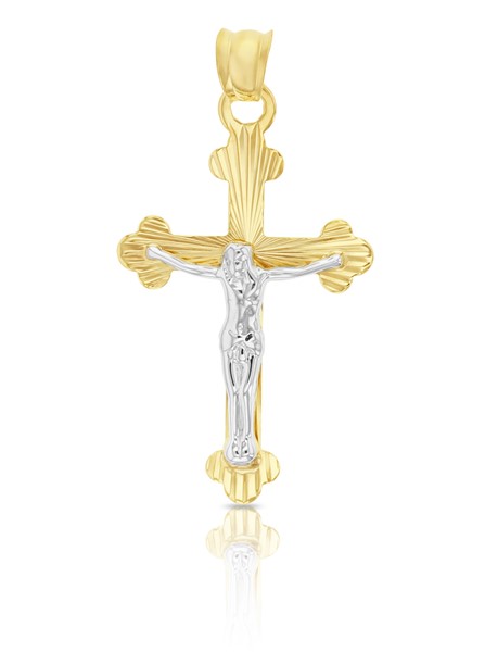  ## 9YW FINE DIAMOND CUT CRUCIFIX
