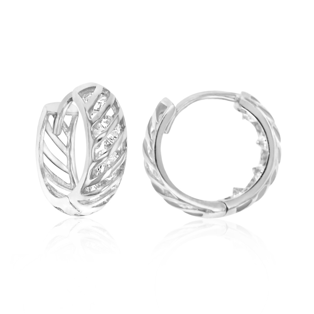 ## 9W CZ OPEN CUTOUT HUGGIE