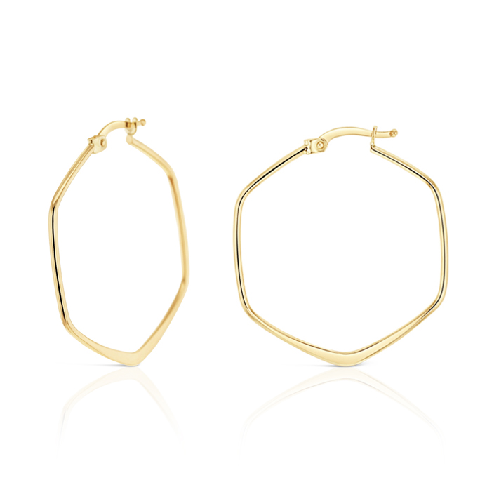 ## 9Y FINE WIRE HEXAGONAL HOOP