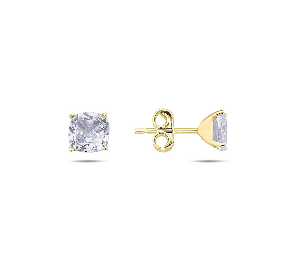 ## 9Y LARGE CZ SET CLAW STUD 6.0MM