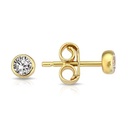 9Y SMALL CZ SET BEZEL STUD 3.8MM
