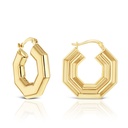 ## 9Y PUFFY OCTAGONAL GEOMETRIC HOOP 22MM