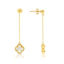 9Y M.O.P 4 LEAF CLOVER ON CHAIN WITH STUD