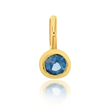 ## 9Y MINI LONDON BLUE TOPAZ CHARM
