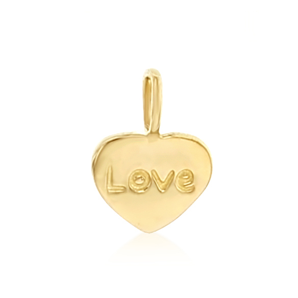 ## 9Y FLAT HEART LOVE CHARM