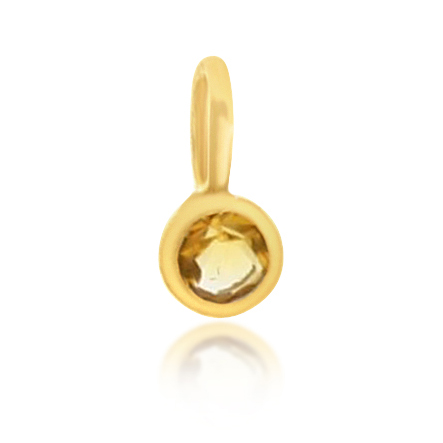 ## 9Y MINI CITRINE CHARM