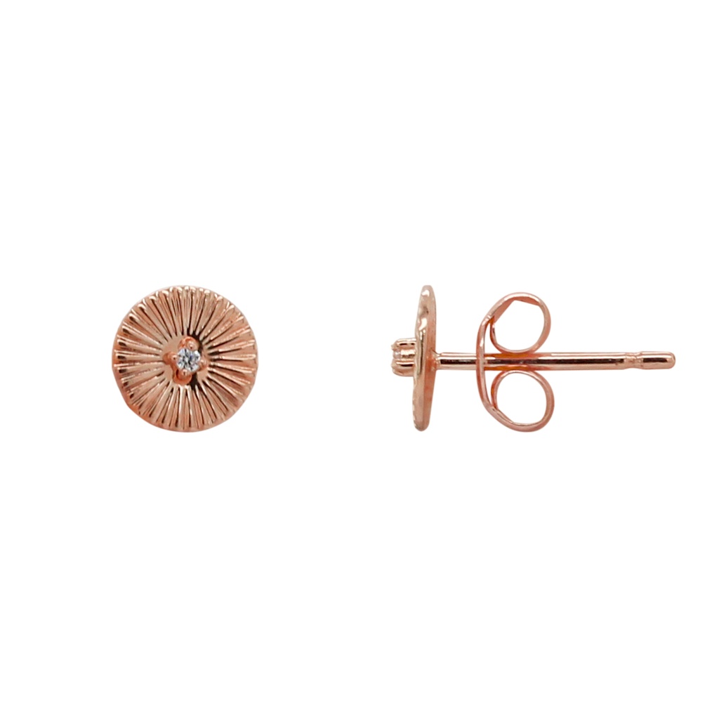 ## 9R RIPPLE CIRCLE STUD WITH CZ