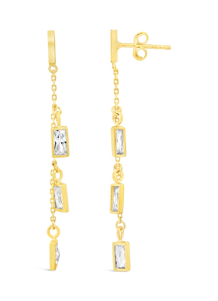 ## 9Y TRIPLE CZ DROP STUD