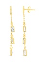 ## 9Y TRIPLE CZ DROP STUD
