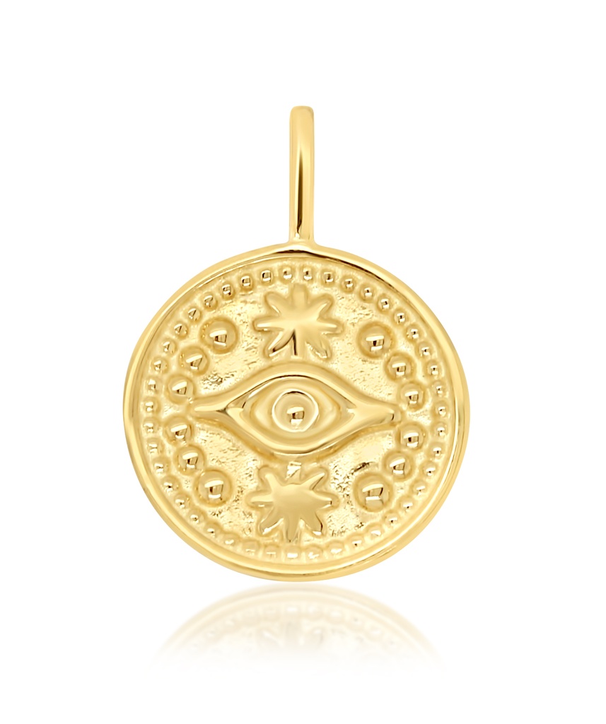 9Y EVIL EYE MEDALLION PENDANT