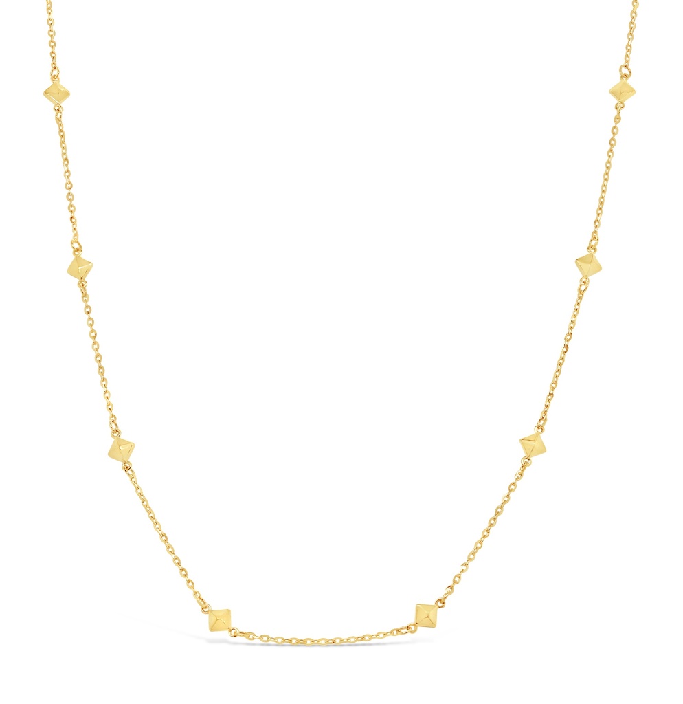 ### 9Y PYRAMID BEAD NECKLACE