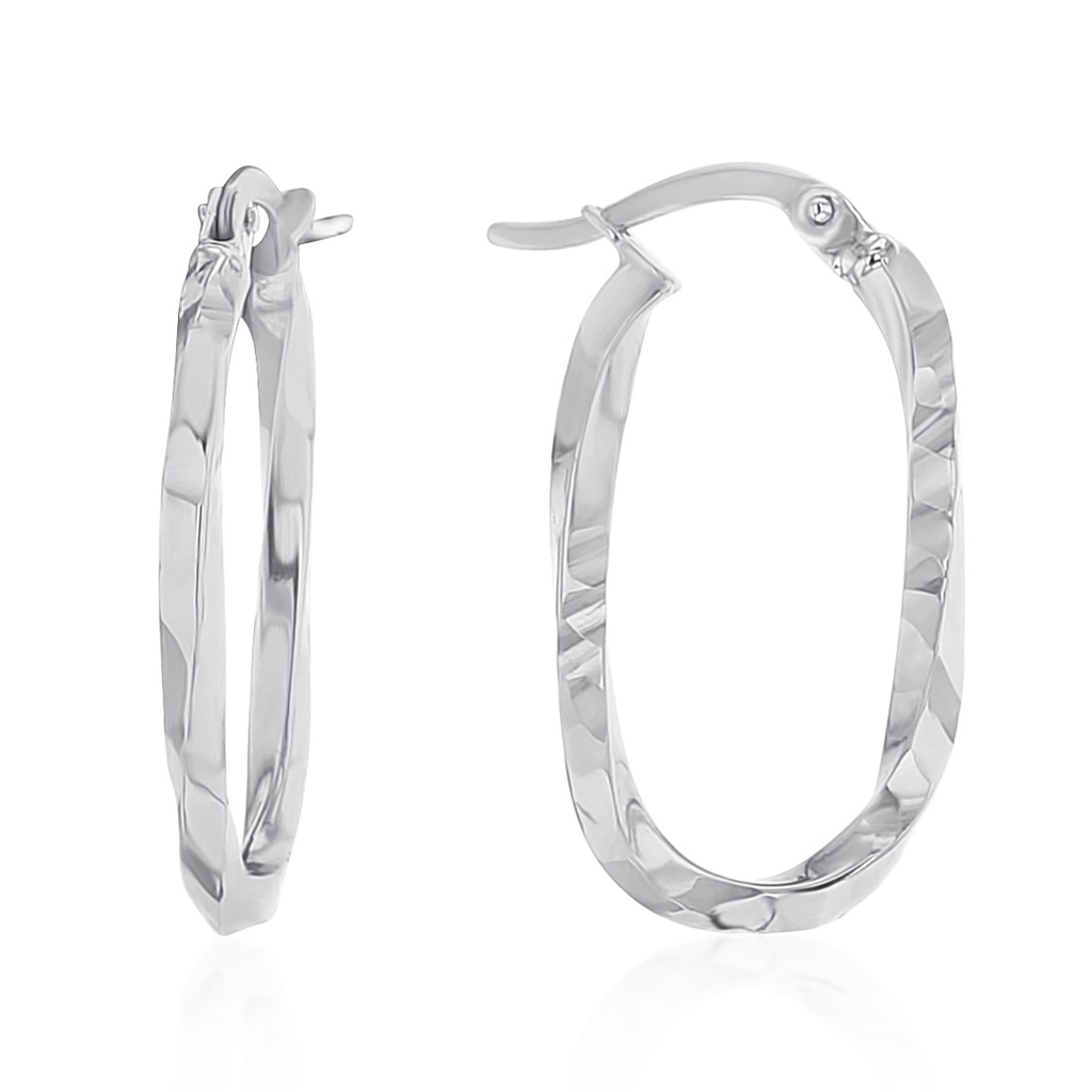 ## 9W TEXTURED TWISTED OVAL HOOP