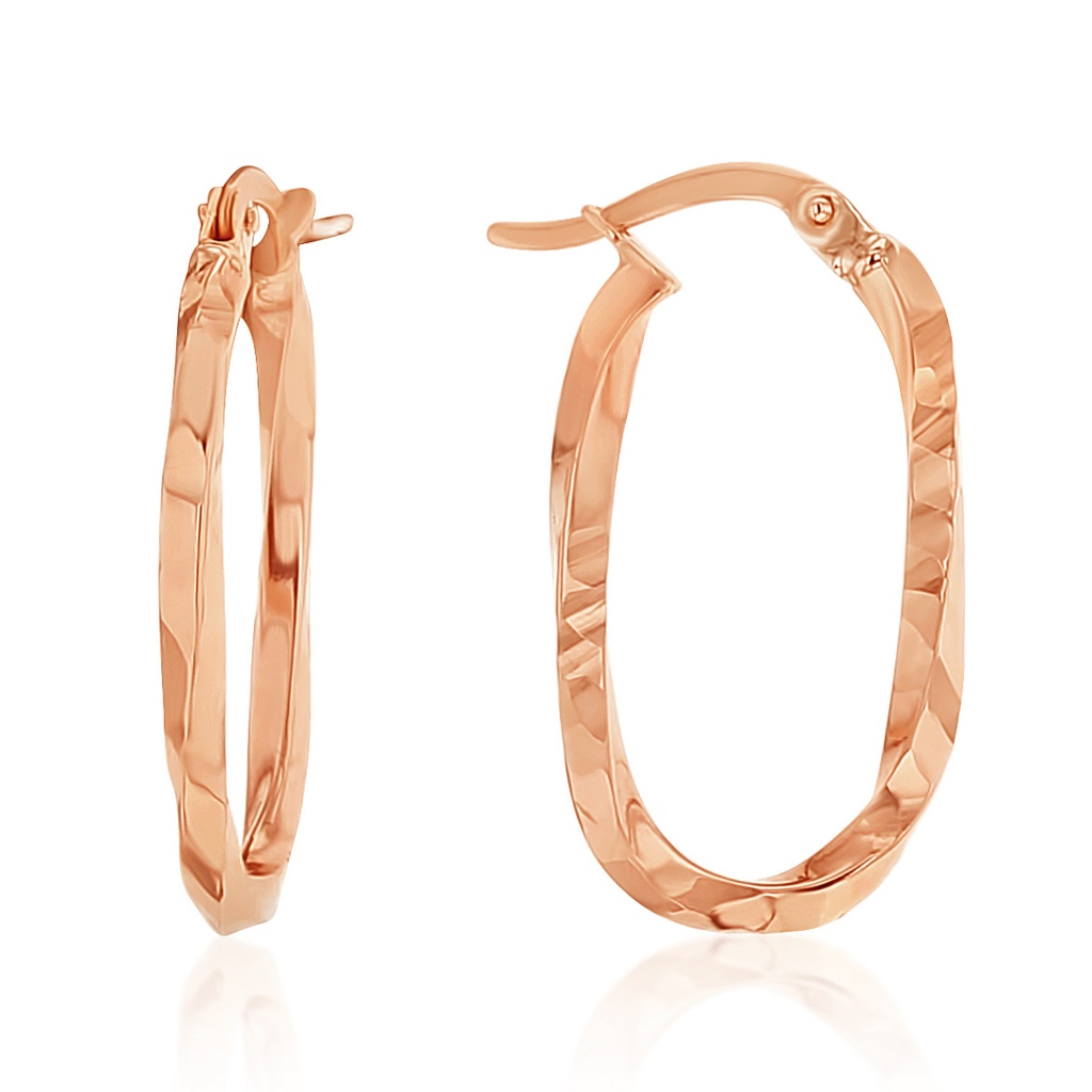 ## 9R TEXTURED TWISTED OVAL HOOP