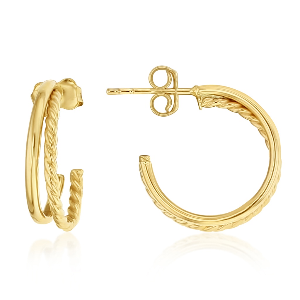 ## 9Y DOUBLE WIRE STUD HOOP