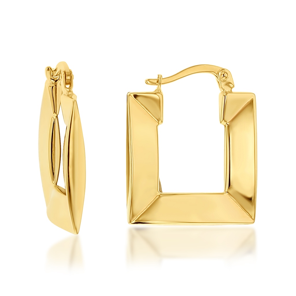 ### 9Y POLISHED WIDE SQUARE HOOP