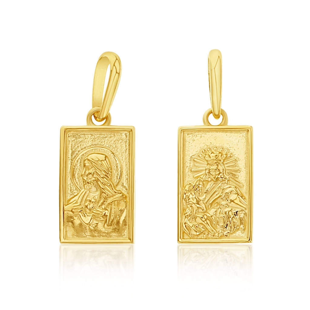 9Y DOUBLE SIDED SMALL RELIGIOUS MEDALLION