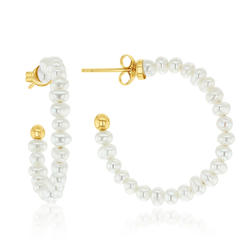 9Y FRESHWATER PEARL STUD HOOP