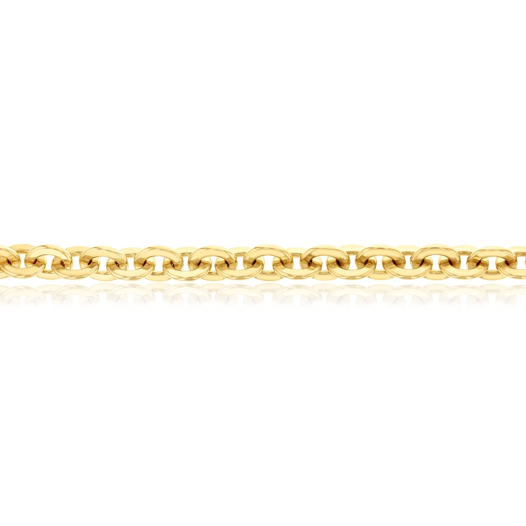 9CT SILVER FILLED HAMMERED ROUND CABLE 8.7MM