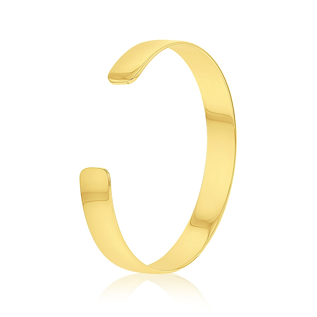 SOLID FLAT 10MM CUFF BANGLE