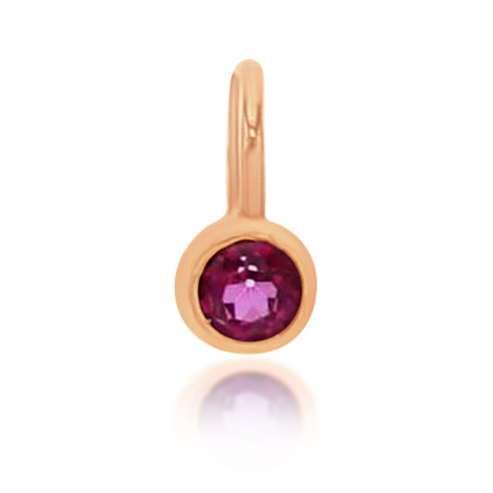 9R MINI PINK TOPAZ CHARM