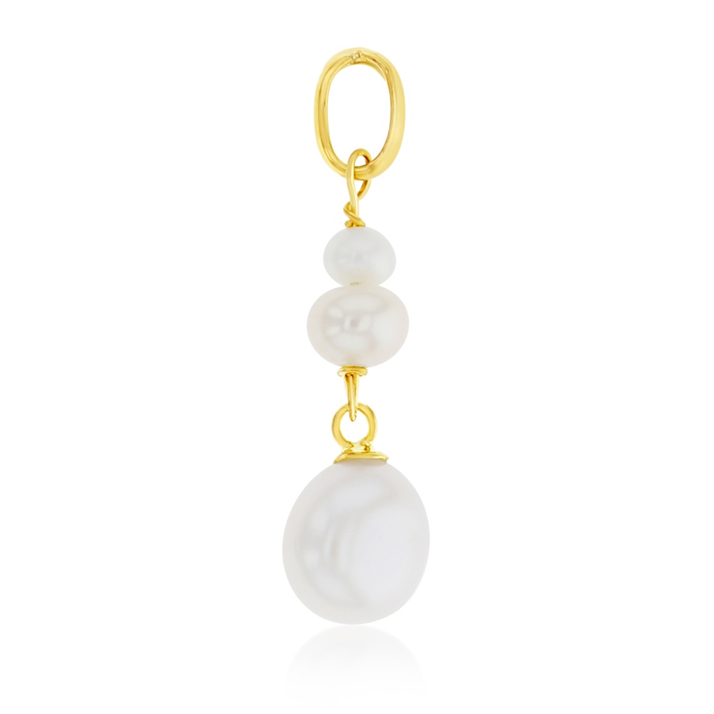 9Y MULTI SIZED PEARL DROP PENDANT