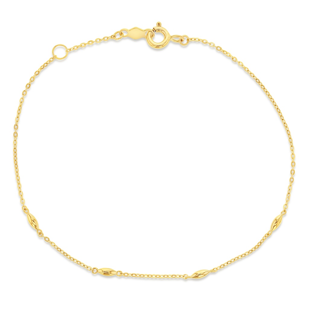 9Y FINE BRACELET WITH SCATTERED OVAL BARS