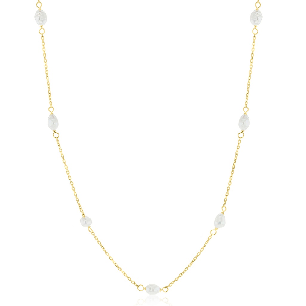 9Y MULTI BAROQUE PEARL NECKLACE