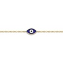 9Y ENAMEL EVIL EYE BRACELET