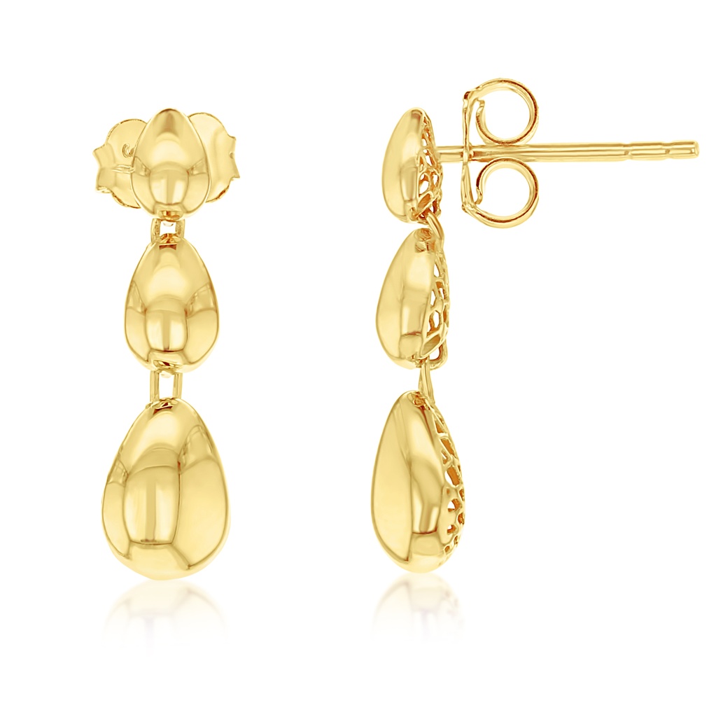9Y BUBBLE TEARDROP STUD DROP EARRING