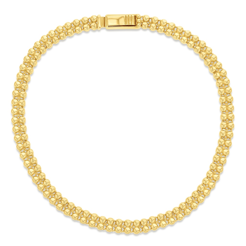 9Y INTERWOVEN DOUBLE BALL BRACELET
