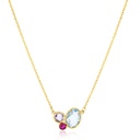 9Y TRIO MULTI COLOURED STONE NECKLACE