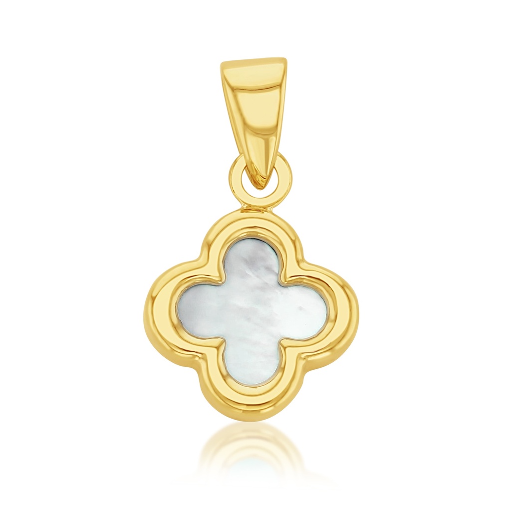 9Y SMALL PLAIN M.O.P. CLOVER PENDANT