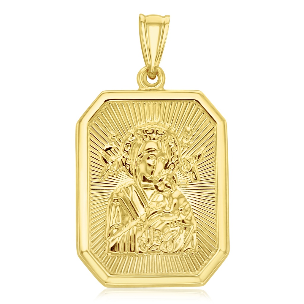 9Y LARGE MOTHER MARY MEDALLION PENDANT