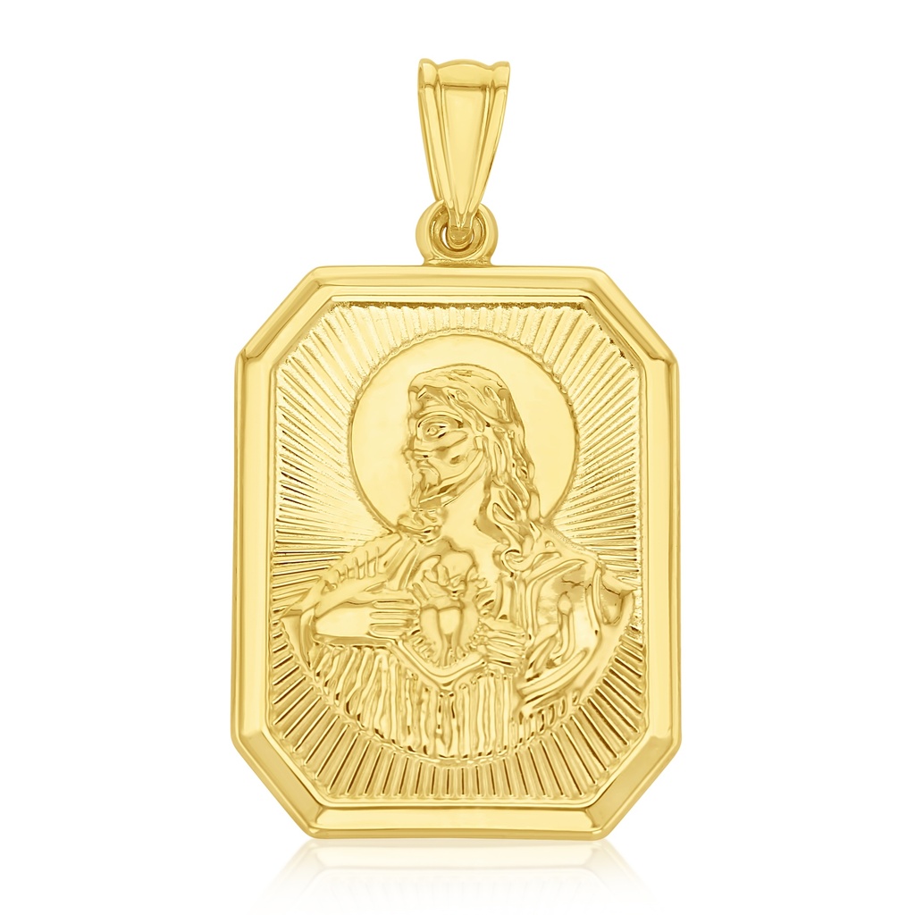 9Y LARGE JESUS MEDALLION PENDANT