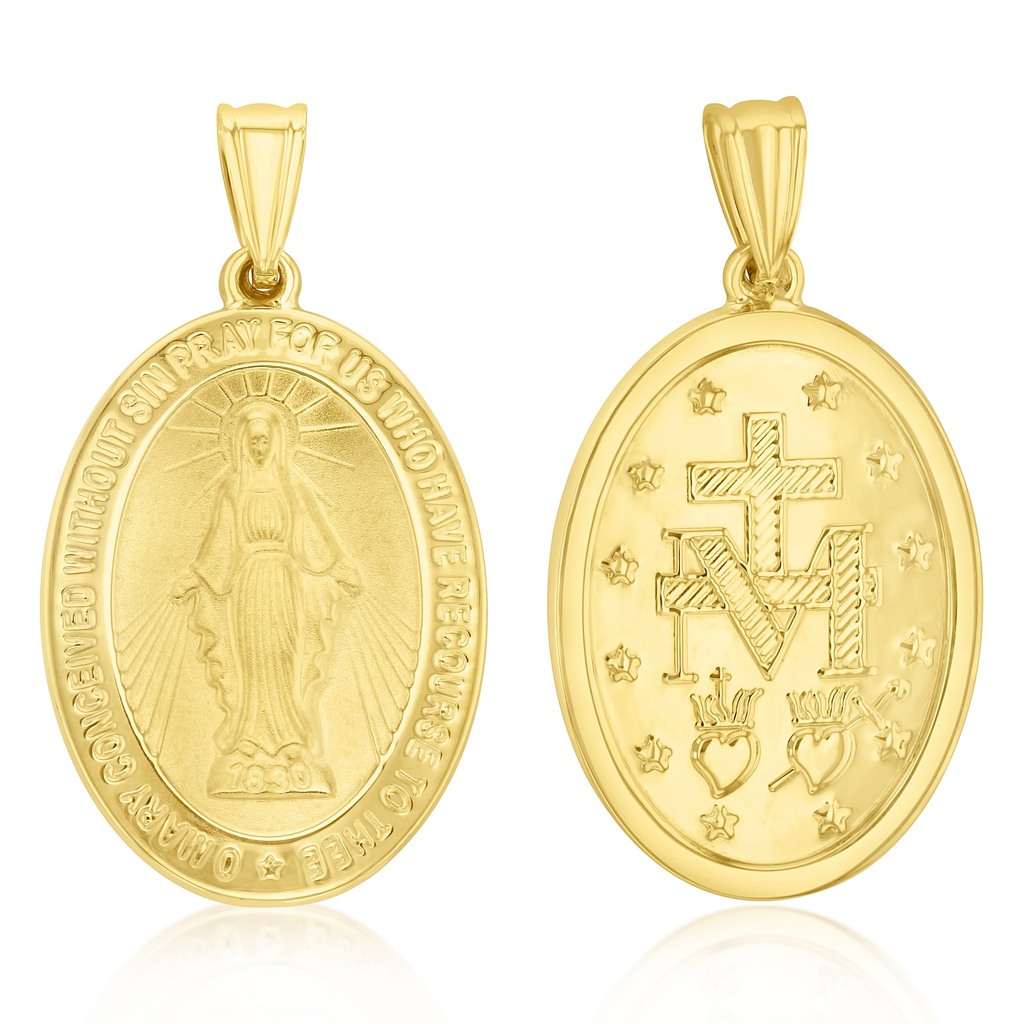 9Y LARGE MADONNA MEDALLION PENDANT