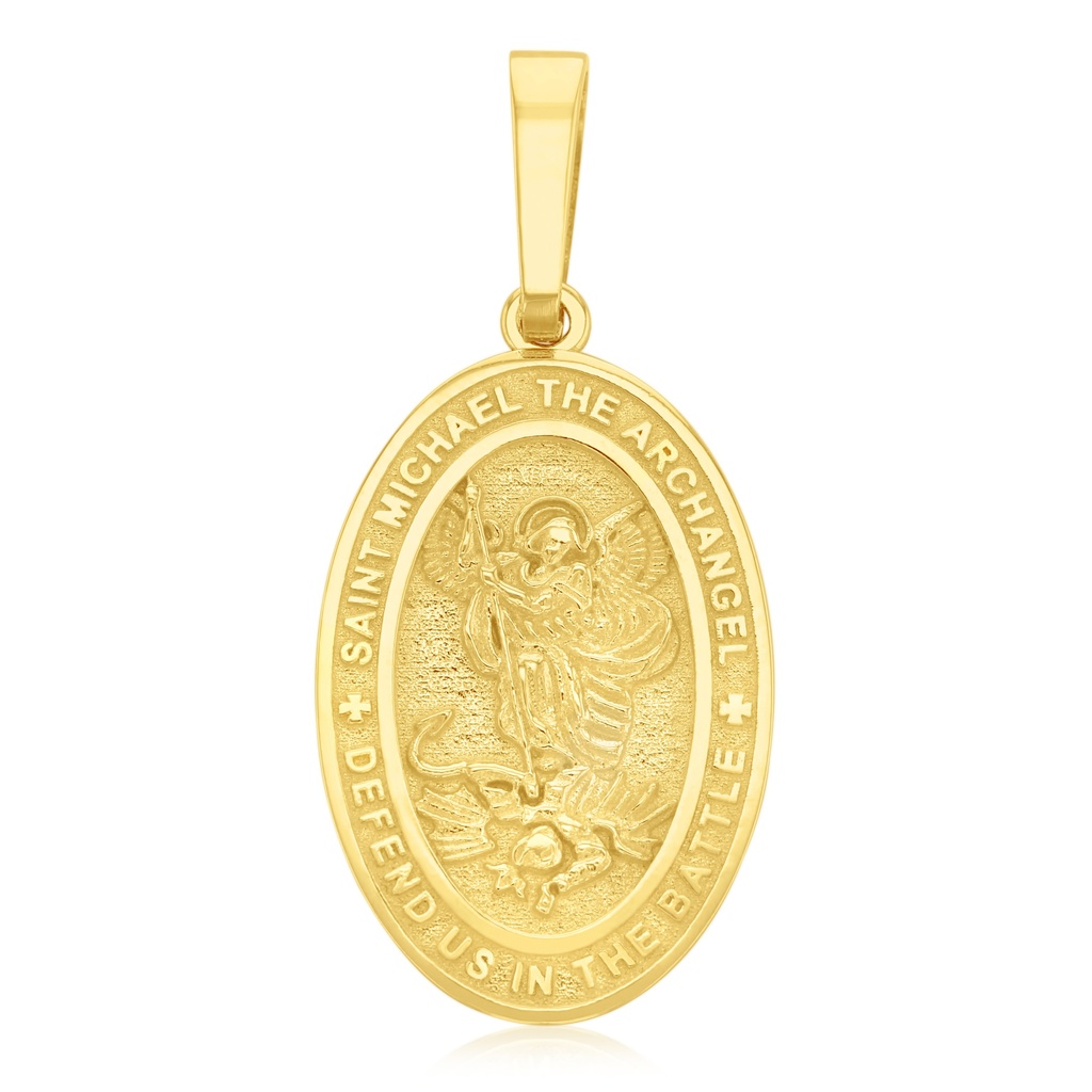 ### 9Y LARGE OVAL SAINT MICHAEL PENDANT