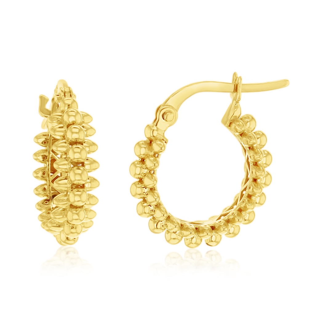 9Y BEAD & SPIKE HOOP